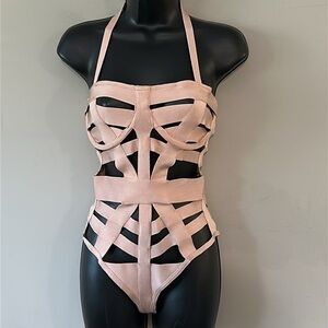 House of CB Robina bondage pink Bodysuit medium 6-8